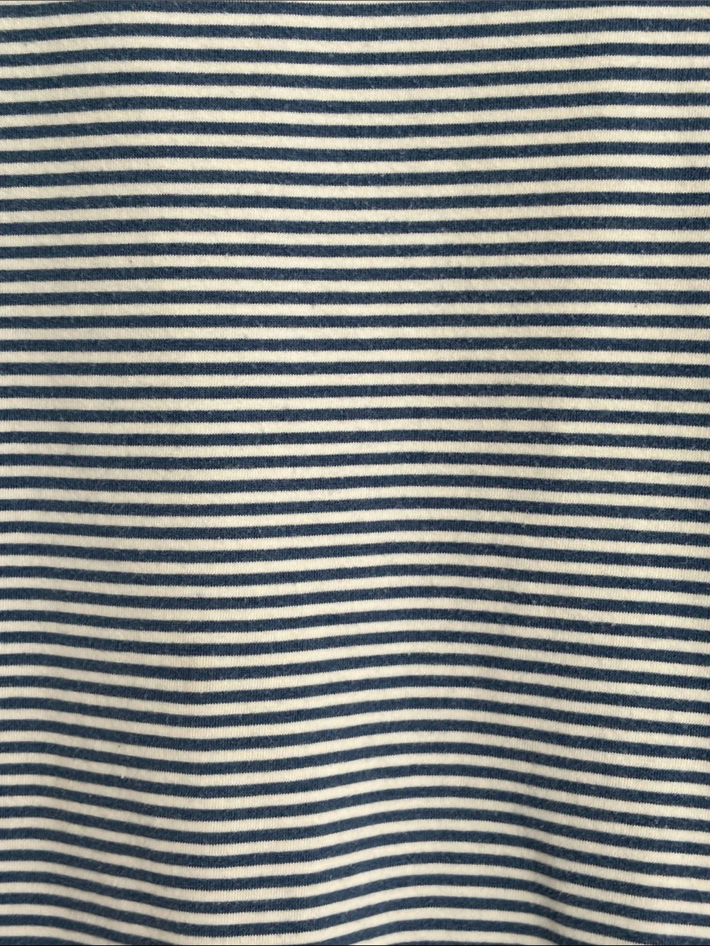 Women’s Lands’ End Striped Ruffle Hem - Navy & White, size large/TALL